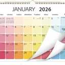 2026 Wall Calendar - 12 Months Wall Calendar from Jan. 2026 - Dec. 2026 with Thick Paper, 15" x 11.5", Perfect Large Calendar 2026 for Organizing