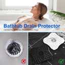 2 x 4 Pack Shower Drain Hair Catcher, Premium Silicone Shower Hair Catcher with Suction Cup for Regular Drains of Shower Kitchen Bathtub Bathroom (Black/White/Gray/Blue)
