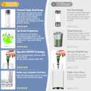Hydrogen Water Bottle - Up to 4000PPB SPE/PEM Tech Hydrogen Water Generator - 7.8Hz Microclusters Tech for Faster Absorption, Leak-Proof, Dual-Layer Glass, Fast Charge, Ideal Gift for Wellness