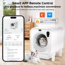 Self Cleaning Litter Box, Extra Large Automatic Cat Litter Box Self Cleaning for Multiple Cats, App Control, Safety Protection, Ultra-Quiet,Includes Trash Bags,White