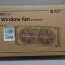 BEYOND BREEZE Twin Window Fan with Reversible Airflow, 9-Inch Window Fan with Timer, Remote Control and 3 Speeds, Expandable Window Exchaust Fans for Home Bedroom