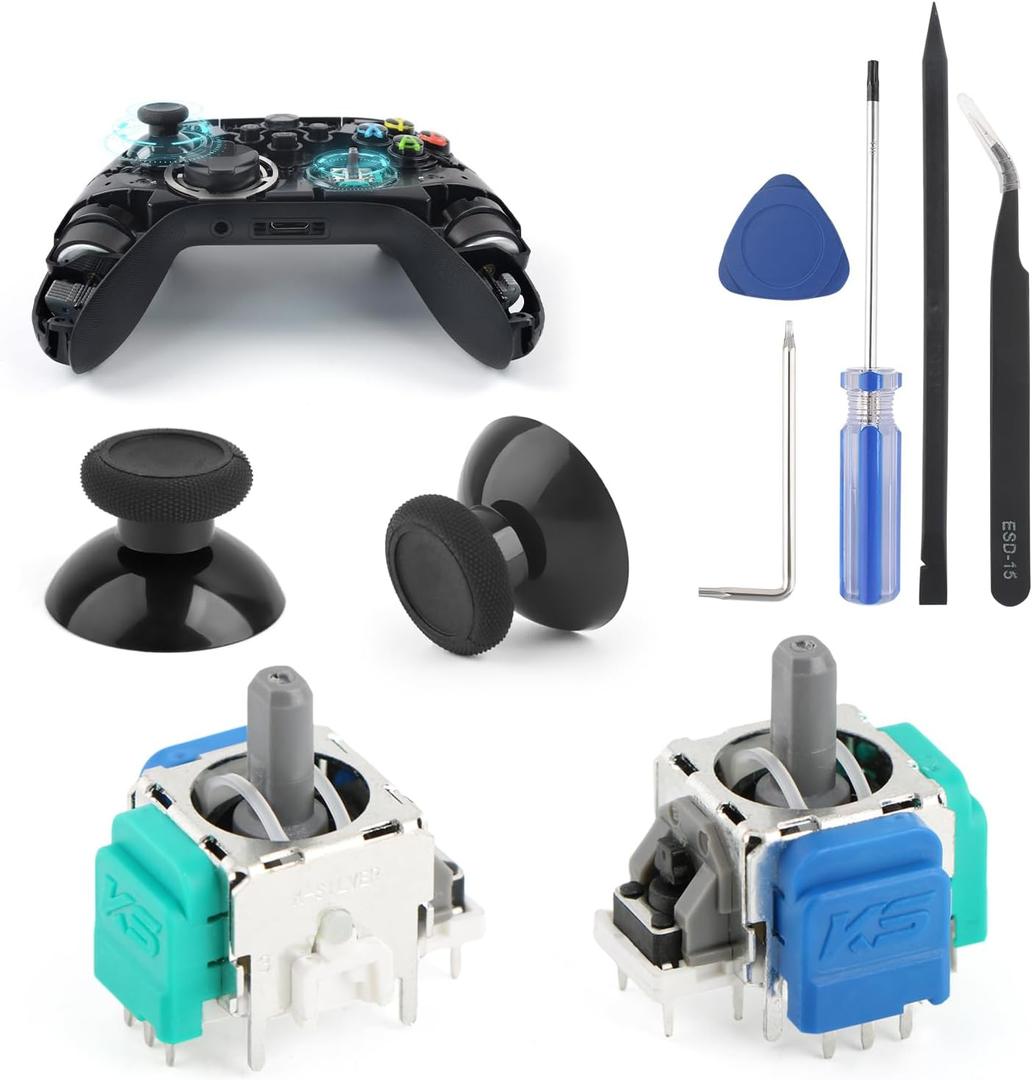TMR Joysticks Replacement for Xbox Series S/X Electromagnetic Joystick for Xbox Series S/X Anti-Drift Sticks Controller Accessories Parts with Repair Tools