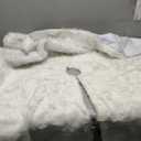 Christmas Tree Skirt, 60 Inch Christmas Decorations Tree Skirt, Faux Fur White Soft Long Thick Velvet Tree Rug, Large Vintage Tree Base Cover Round Mat for Merry Christmas Holiday Party