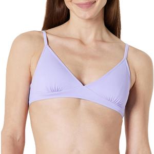 Amazon Essentials Womens Light-Support Classic Bikini Swimsuit Top (Medium, Lavender)