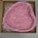 2 Pcs 10 Inch Carbon Steel Heart Shaped Cake Pans Valentine's Day Baking Mold Pizza Pan Flat Heart Cake Mold Non Stick Baking Supplies for Cookie Birthday Wedding Party (Pink)