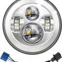7 Inch Motorcycle LED Headlight For Harley Davidson Fat Boy Road King Street Glide Electra Glide Heritage Softail Slim 114 117 Ultra Limited Tri CVO Ultra Classic Switchback Freewheeler Deluxe 107