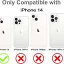 TEAUGHT Compatible with iPhone 14 Case Cute Pattern Black Leopard Print Cheetah + Screen Protector Tire Shockproof Cover, Cheetah Pattern Phone Case Anti-Skid for Girls Women