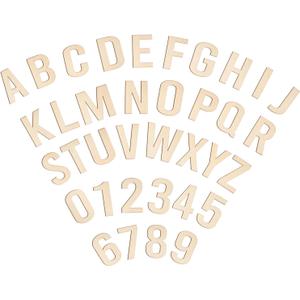 108 Pcs Wooden Letters 4 Inch for Crafts, Small Wood Alphabet Letters and Numbers Unfinished Wooden Letters Cutouts for Painting DIY Project Wall Decor Nursery Room Home Decorations