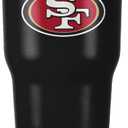 FOCO NFL Team Logo 30oz Insulated Stainless Steel Travel Mug Tumbler (Black)