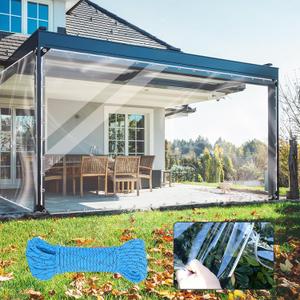 Clear Tarp,3x6ft Clear Tarps Heavy Duty Water Resistant with Reinforced Edge,14Mil Thickened Transparent Tear Resistant Water Resistant PVC Vinyl Tarp Enclosure for Patio,Greenhouse Outdoor