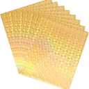 MECCANIXITY 100 Pack Toner Reactive Foil,Deco Foil Transfer Sheets 8.5"x11" A4 Hot Foil Paper for Laser Printer Scrapbooking Heat Transfer DIY Craft,Golden Gemstone
