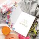 2 x Mothers Day Card for Mom, Wife, Grandma or Step Mom, Happy Mother's Day Card from Daughter, Son or Husband, Beautiful Floral Design