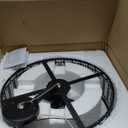 20 Inch Fandelier Ceiling Fan with Light, Crystal Chandelier Ceiling Fans, Caged Ceiling Fan with 6-Speeds, 1/2/4/8H Timer, Quiet DC Motor, Black Flush Mount Ceiling Fans for Bedroom, Living Room