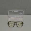 VISOONE Oversized Square Blue Light Blocking Glasses Fashion Computer Eyewear for Women and Men BENNETT (Oyster Grey)