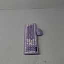 Wireless Keyboard and Mouse Combo, Full-Sized Wireless Keyboard and Adjustable DPI Mouse, 2.4GHz USB Receiver, Wireless Keyboard and Mouse for PC, Windows, Desktop, Laptop (Purple)
