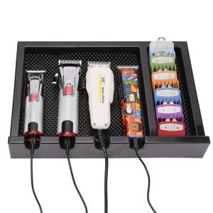 Barber Clipper Tray, Clipper Organizer Razor Case with 4 Notches, Anti-slip Hair Trimmer Holder Tray, Barber Tool Box