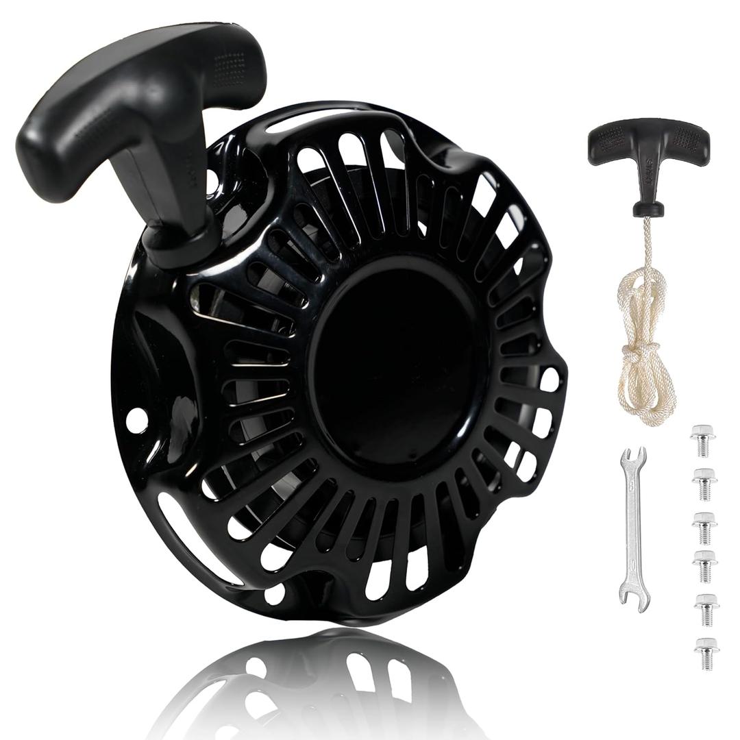 JMCHstore Pull Start Recoil Starter Assembly for Monster Moto 80cc 2.8 hp, Mega Moto 105cc Mini Bike, Coleman RB100 Reaktree RT100, Motovox MBX 10, MM-K80R Mega Max Go Kart, 152-3 3.5HP Engine Parts