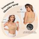 Strapless Bras for Women, Wirefree Non-Slip Seamless Strapless Bra Bandeau Tops for Women (M)