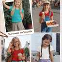 YooAurvox 3 Pack Girls V Neck Shirts, 3-Color, 9-10 Years