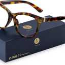 EASY READ Bifocal Reading Glasses for Women,Blue Light Blocking Computer Readers,Stylish Anti Glare Women Eyeglasses(Magnification 2.50, Demi) (2-turquoise (Readers))