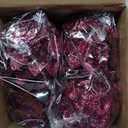 Jetec 8 Pieces Christmas Tree Ornaments Glitter Christmas Tree Hanging Decoration Decorative Artificial Pine Cones Flowers Hanging Ornaments for Winter Wreath Holiday Decor(Red)