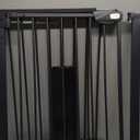 WAOWAO Triple Lock Baby Gate Extra Wide 62.59-67.32" Pressure Mounted Walk Through Swing Auto Close Safety Black Metal Dog Pet Puppy Cat for Stairs,Doorways,Kitchen