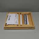 WKWKER Bamboo Laptop Desk with Folding Legs Tilting Surface Workstation Table Adjustable Laptop Stand Bed Tray for tv Sofa Study Computer Ipad Book (Natural)