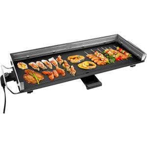 AEWHALE 35" Electric Nonstick Extra Large Griddle Grill-Teppanyaki Grill BBQ Indoor/Outdoor with Adjustable Temperature,Detachable for Easy Cleaning,Extra Wide