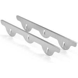  Stove Gap Covers 316 Stainless Steel, Heat Resistant Oven Gap Filler Seals Spaces Between Stovetop and Counter, 25.4 Inches, Silver(Steel), 2 Pack