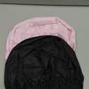 Reusable Shower Cap for Women, Large Waterproof Shower Bonnet Washable Elastic Band Bath Accessories Hair Hat for Long Hair, Braids(Black&Purple)