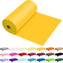 54 Inch X 300 Feet Plastic Table Cover Roll Premium Disposable Plastic Tablecloth for All Type/Shape Tables | Picnic, Party, Banquet, Birthdays, Weddings (Yellow, 54 Inch X 300 Feet)