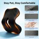 Memory Foam Car Seat Cushion, Ergonomic Coccyx Cushion for Tailbone & Back