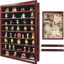 FramePro Shadow Box Frame Display Case 18x24 with Removable Shelves, Deep Memory Box Trinket Knick Knack Shelf Cabinet for Collector, Keepsake Coins Military Medals Wedding Flowers Cherry
