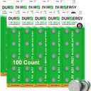 DURNERGY SR621SW Watch Battery 100 Pcs, AG1 Battery Watch Batteries 364 363, Alkaline Coin Button Cell Battery, LR621 Green Battery