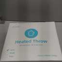 Dowin Heated Blanket Electric Blanket - Throw Size Waffle Fleece Heating Warming Blankets with Auto Shut Off for Couch Office Chair Bed Adults Fuzzy Cozy Machine Washable 50x60 Beige