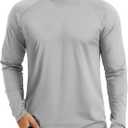 TACVASEN Mens Thermal Fleece Shirt Mock Turtle Neck Base Layer Long Sleeve Athletic Warm Undershirt Winter Running Tops (Gray, XL)