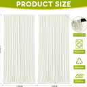 Wokceer Ivory Backdrop Curtain for Wedding Parties 10x8FT Wedding Curtains Backdrop Drapes Polyester for Photoshoot Baby Shower Birthday Party Curtains Photography Background 2 Panels 5x8FT