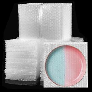 300PCS Clear Bubble Out Bag 6" x 6", Small Bubble Pouches Wrap Bags, Double Wall Shockproof Bubble Pouches Packaging Bags Cushioning Protective Bag for Moving, Shipping, Packing and Storage (6" x 6"-300PCS)