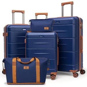 KUNEL Luggage Sets, Lightweight Durable Hardshell, 5 Piece, 20/24/28Inch