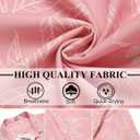 COOFANDY Mens Hawaiian Shirts Short Sleeve Button Down Aloha Shirt Casual Beach Clothes (Pink, M)