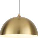 Gold Pendant Light 15.7" Large Pendant Lights Kitchen Island, Farmhouse Dome Pendant Lamp for Hallway Dining Room Bedroom Bar Cafe