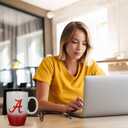 The Memory Company Officially Licensed NCAA 22oz Ceramic Ombre Sculpt Tall Mug - Premium Collegiate Drinkware, Perfect for Hot & Cold Beverages, Ceramic, Team Spirit Drinkware for Fans & Collectors