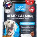 Hemp Calming Chews for Dogs - Dog Calming Treats - Anxiety Relief for Dogs with L-Theanine, Chamomile Extract, Valerian Root - Dog Anxiety Relief for Travel, Vet Visits, Thunderstorms, Nail Trimming (180 count)