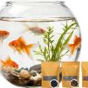 3-in-1 Low Maintenance Aquarium Filter Bio Media: Volcanic Rock, Natural Gravel & Aquatic Plant Cultivation Soil - Helps Reduce Water Changes for Freshwater Tank, Pond