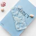 NITITOP for iPhone 15 Pro Max Case Clear Sea Animal - White Squid