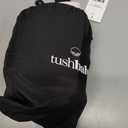 Tushbaby Pearl Wrap Baby Carrier for Newborns 8–20 lbs, Hands-Free Ergonomic Infant Carrier with Storage, Bottle & Wipe Holder, Adjustable Soft Fabric, Black