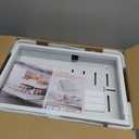 2 Pcs Pull Out Cabinet Organizers, Width (12"-19") and Depth (17"-23") Expandable With 3 Slides, No Drill Slide out Drawers Adhesive Film or Nail Cabinets Without Lip in Kitchen, Bathroom