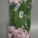 Kisflower 30Pcs Latex Tulips Real Touch Pink Artificial Flowers Fake Tulips Arrangement Bouquet for Home Office Wedding Decor (Pink)