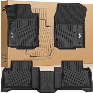 Floor Mats for Mercedes Benz GLE (2016-2018) - 3W Front and Rear 2 Rows All Weather Floor Liners Heavy Duty Custom Fit Vehicle Floor Carpet Mats Liner for Benz ML, Benz GL, Benz GLS (2017-2018), Black