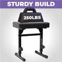 Liquid Stands Piano Bench Adjustable Stool – Music Keyboard Bench Seat for Piano Keyboard Stand with Black Padded Cushion for Musicians Piano Stool Chair (PU Leather)